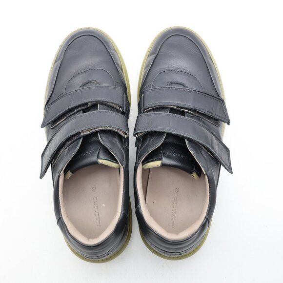 All Saints Jonah Double Strap Men's EU Size 42 Low Top Leather Sneakers Black - Picture 9 of 9